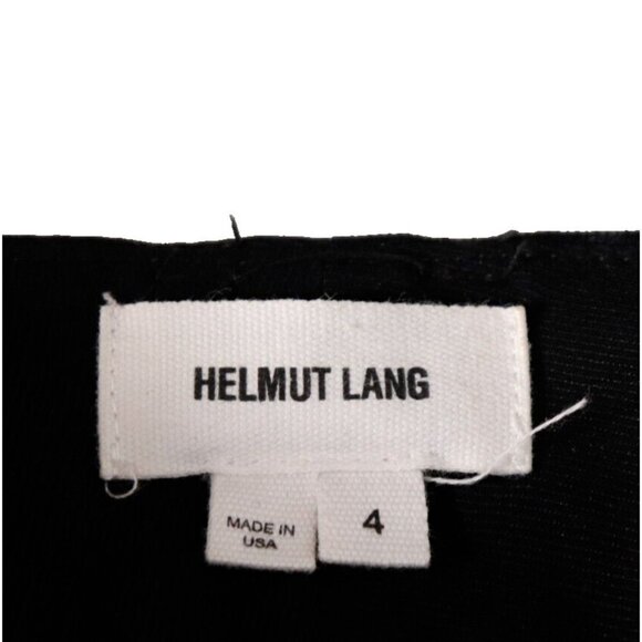 Helmut Lang Women's Size US4 Black Pleated Pant Cropped Slim-Fit Trouser $200 - Picture 4 of 9